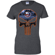 Load image into Gallery viewer, New York Islanders Hockey The Punisher Skull T-Shirt For Women