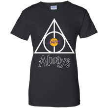 Load image into Gallery viewer, Deathly Hallows For Los Angeles Lakers And Harry Potter Fans T-Shirt For Women
