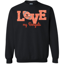 Load image into Gallery viewer, Glitter Love For Cincinnati Bengals Fans Sweatshirt