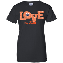 Load image into Gallery viewer, Glitter Love For Edmonton Oilers Fans T-Shirt For Women