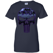 Load image into Gallery viewer, TCU Horned Frogs Football The Punisher Skull T-Shirt For Women