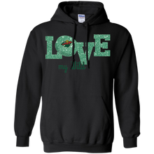 Load image into Gallery viewer, Glitter Love For Minnesota Wild Fans Hoodie Shirt
