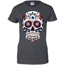 Load image into Gallery viewer, Chicago Cubs Sugar Skull T-Shirt For Women