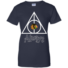 Load image into Gallery viewer, Deathly Hallows For Chicago Blackhawks And Harry Potter Fans T-Shirt For Women