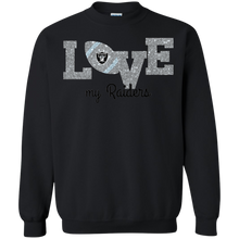 Load image into Gallery viewer, Glitter Love For Oakland Raiders Fans Sweatshirt