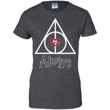 Load image into Gallery viewer, Deathly Hallows For San Francisco 49ers And Harry Potter Fans T-Shirt For Women