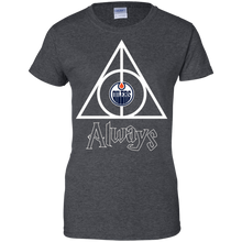 Load image into Gallery viewer, Deathly Hallows For Edmonton Oilers And Harry Potter Fans T-Shirt For Women