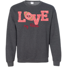 Load image into Gallery viewer, Glitter Love For San Francisco 49ers Fans Sweatshirt
