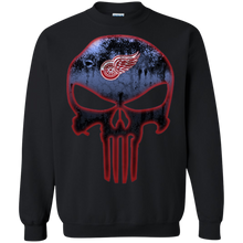 Load image into Gallery viewer, Detroit Red Wings Hockey The Punisher Skull Sweatshirt