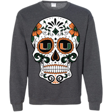 Load image into Gallery viewer, Miami Hurricanes Sugar Skull Sweatshirt