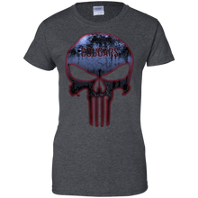 Load image into Gallery viewer, Washington State Cougars Football The Punisher Skull T-Shirt For Women