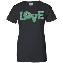 Load image into Gallery viewer, Glitter Love For Dallas Stars Fans T-Shirt For Women