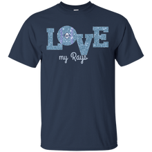 Load image into Gallery viewer, Glitter Love For Tampa Bay Rays Fans T - Shirt For Men