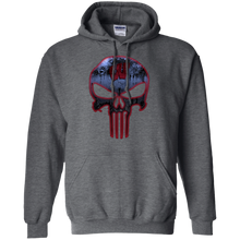 Load image into Gallery viewer, Wisconsin Badgers Football The Punisher Skull Hoodie Shirt