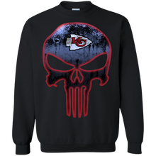 Load image into Gallery viewer, Kansas City Chiefs Football The Punisher Skull Sweatshirt