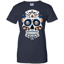 Load image into Gallery viewer, New York Islanders Sugar Skull T-Shirt For Women