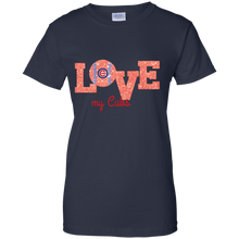 Load image into Gallery viewer, Glitter Love For Chicago Cubs Fans T-Shirt For Women