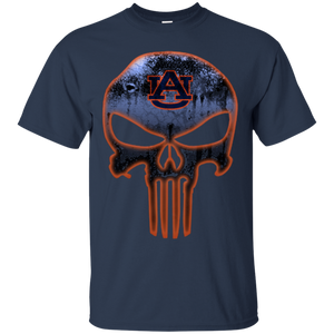 Auburn Tigers Football The Punisher Skull T - Shirt For Men