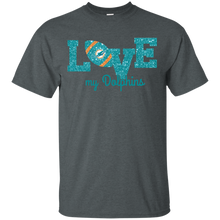 Load image into Gallery viewer, Glitter Love For Miami Dolphins Fans T - Shirt For Men