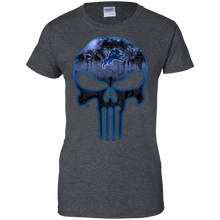 Load image into Gallery viewer, Detroit Lions Football The Punisher Skull T-Shirt For Women