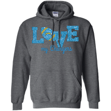 Load image into Gallery viewer, Glitter Love For Los Angeles Chargers Fans Hoodie Shirt