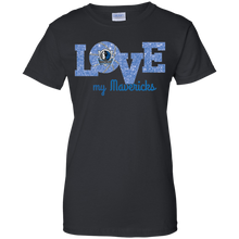 Load image into Gallery viewer, Glitter Love For Dallas Mavericks Fans T-Shirt For Women