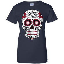 Load image into Gallery viewer, Alabama Crimson Sugar Skull T-Shirt For Women