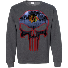 Load image into Gallery viewer, Chicago Blackhawks Hockey The Punisher Skull Sweatshirt
