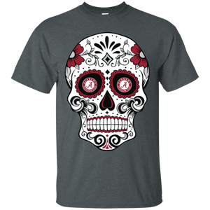 Alabama Crimson Sugar Skull T - Shirt For Men