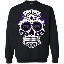 Load image into Gallery viewer, Tcu Horned Frogs Sugar Skull Sweatshirt