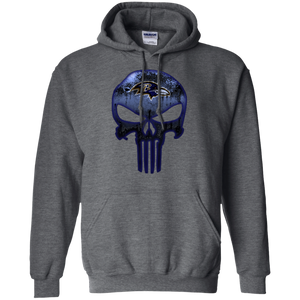 Baltimore Ravens Football The Punisher Skull Hoodie Shirt