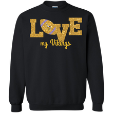 Load image into Gallery viewer, Glitter Love For Minnesota Vikings Fans Sweatshirt