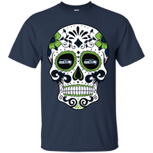 Load image into Gallery viewer, Seattle Seahawks Sugar Skull T - Shirt For Men