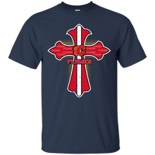Load image into Gallery viewer, Cross Shirt For Jesus And Calgary Flames Fans T - Shirt For Men