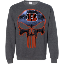 Load image into Gallery viewer, Cincinnati Bengals Football The Punisher Skull Sweatshirt