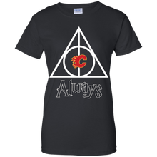 Load image into Gallery viewer, Deathly Hallows For Calgary Flames And Harry Potter Fans T-Shirt For Women