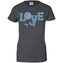Load image into Gallery viewer, Glitter Love For Tampa Bay Rays Fans T-Shirt For Women