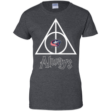 Load image into Gallery viewer, Deathly Hallows For Columbus Blue Jackets And Harry Potter Fans T-Shirt For Women