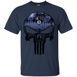 Brooklyn Nets Basketball The Punisher Skull T - Shirt For Men