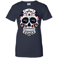 Load image into Gallery viewer, New England Patriots Sugar Skull T-Shirt For Women
