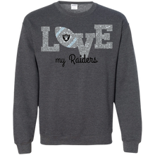 Load image into Gallery viewer, Glitter Love For Oakland Raiders Fans Sweatshirt
