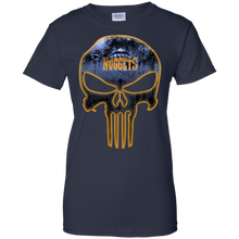 Load image into Gallery viewer, Denver Nuggets Basketball The Punisher Skull T-Shirt For Women