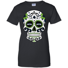 Load image into Gallery viewer, Seattle Seahawks Sugar Skull T-Shirt For Women