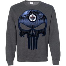 Load image into Gallery viewer, Winnipeg Jets Hockey The Punisher Skull Sweatshirt