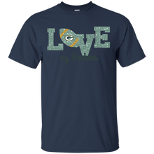 Load image into Gallery viewer, Glitter Love For Green Bay Packers Fans T - Shirt For Men