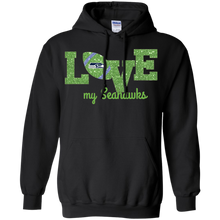 Load image into Gallery viewer, Glitter Love For Seattle Seahawks Fans Hoodie Shirt