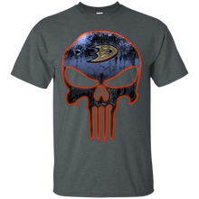 Load image into Gallery viewer, Anaheim Ducks Hockey The Punisher Skull T - Shirt For Men