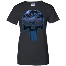 Load image into Gallery viewer, Detroit Lions Football The Punisher Skull T-Shirt For Women