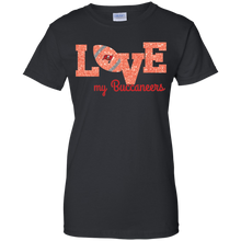 Load image into Gallery viewer, Glitter Love For Tampa Bay Buccaneers Fans T-Shirt For Women