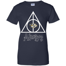 Load image into Gallery viewer, Deathly Hallows For Nashville Predators And Harry Potter Fans T-Shirt For Women